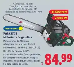 Lidl Parkside - motosierra de gasolina oferta