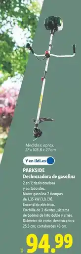 Lidl Parkside - desbrozadora de gasolina oferta