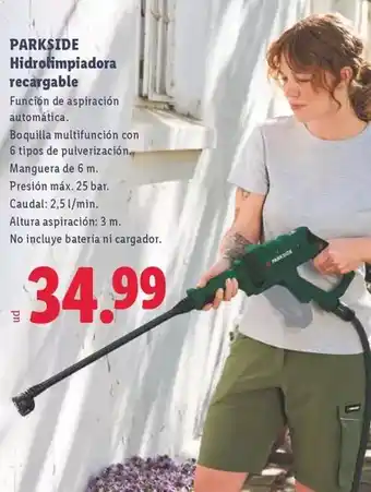 Parkside - hidrolimpiadora recargable