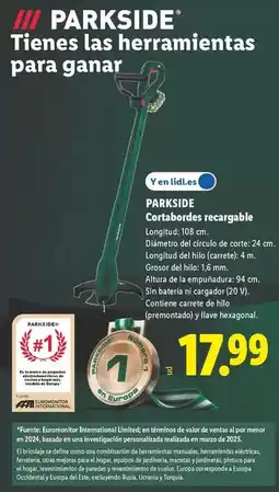 Lidl Parkside - cortabordes recargable oferta