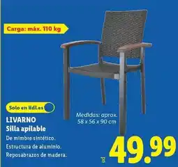 Lidl Livarno - silla apilable oferta