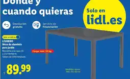Lidl Livarno - mesa de aluminio para jardín oferta