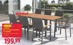 Lidl Livarno - mesa de jardín extensible de aluminio oferta