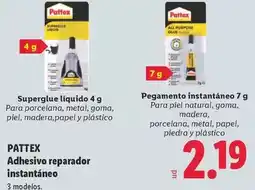 Lidl Pattex - adhesivo reparador instantáneo oferta