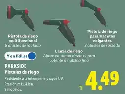 Lidl Parkside - pistolas de riego oferta