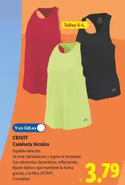 Lidl Crivit - camiseta técnica oferta