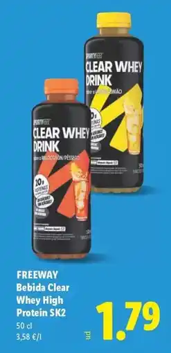 Lidl Freeway - bebida clear whey high protein sk2 oferta