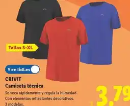 Lidl Crivit - camiseta tecnica oferta