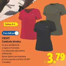 Lidl Crivit - camiseta tecnica oferta