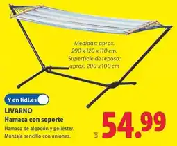 Lidl Livarno - hamaca con soporte oferta