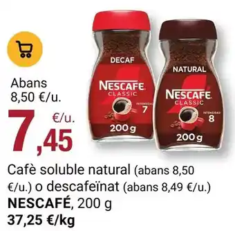 Nescafé - cafe soluble natural