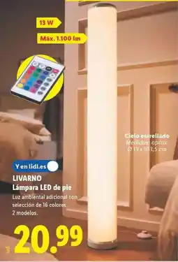 Lidl Livarno - lámpara led de pie oferta
