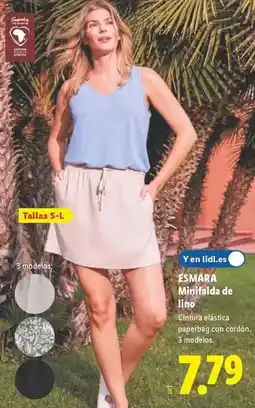 Lidl Esmara - minifalda de lino oferta