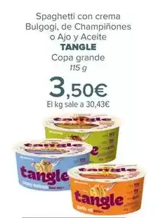 Carrefour Tangle - spaghetti con crema bulgogi de champiñones o ajo y aceite oferta