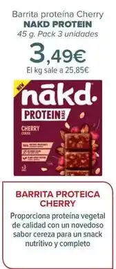Carrefour Nakd - barrita proteína cherry protein oferta