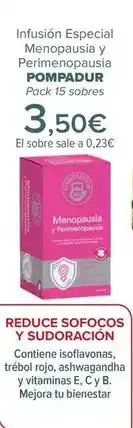 Carrefour Pompadour - infusión especial menopausia y perimenopausia oferta