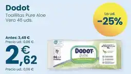 Clarel Dodot - toallitas pure aloe vera oferta