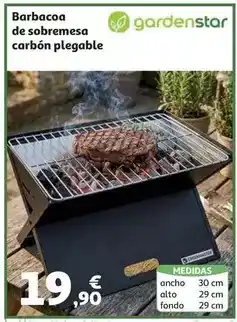 Alcampo Barbacoa de sobremesa carbón plegable oferta