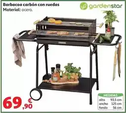 Alcampo Barbacoa carbón con ruedas oferta
