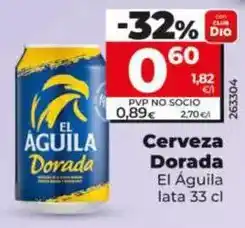 Dia El águila negra - cerveza dorada oferta
