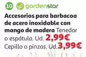 Alcampo Espatula barbacoa inox-madera gardenstar 44 cm oferta