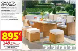 Alcampo Conj. acero-ratan 6 pzas mod estocolmo miel oferta