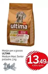 Condis Última - menjar per a gossos medium maxi senior pollastre oferta