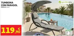 Alcampo Tumbona con parasol oferta