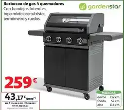 Alcampo Barbacoa de gas 4 quemadores oferta