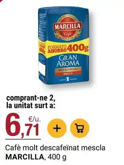 BonpreuEsclat Marcilla - cafe molt descafeinat mescla oferta