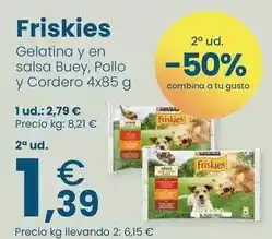 Clarel Friskies - gelatina y en salsa buey, pollo y cordero oferta