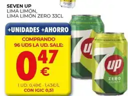 CashDiplo SEVEN UP Lima limón, lima limón zero oferta