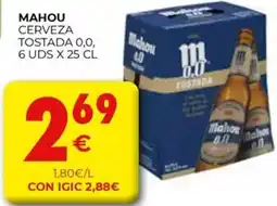 CashDiplo MAHOU Cerveza tostada 0,0 oferta