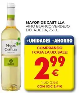 CashDiplo MAYOR DE CASTILLA Vino blanco verdejo d.o. rueda oferta