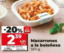 Dia Macarrones a la bolonesa oferta
