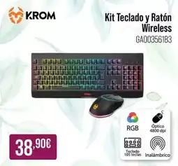 MR Micro Krom - kit teclado y raton wireless oferta