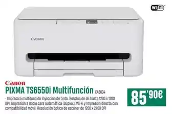 CANON Pixma ts6550i multifunción ca3634