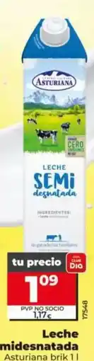 Dia La asturiana - leche semidesnatada oferta