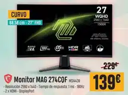PCBox Rapid - monitor 274cof oferta