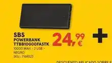 Worten Sbs - powerbank ttbb10000fastk oferta