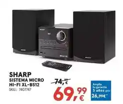 Worten Sharp - sistema micro hi-fi xl-b512 oferta
