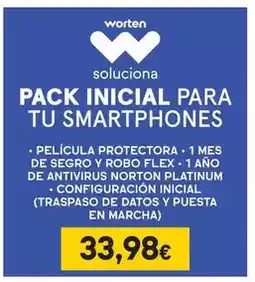 Worten Pack inicial para tu smartphones oferta