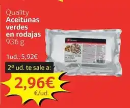 GM Cash & Carry Quality - aceitunas verdes en rodajas oferta