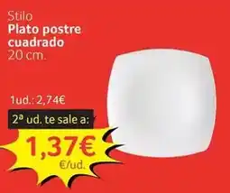 GM Cash & Carry Stilo plato postre cuadrado oferta