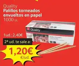 GM Cash & Carry Quality - palillos torneados envueltos en papel oferta