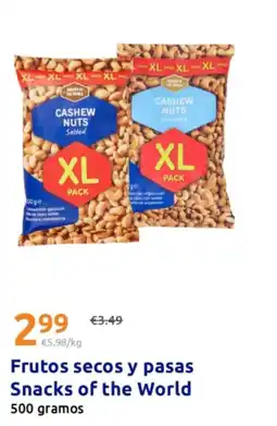Action SNACKS OF THE WORLD Frutos secos y pasas oferta