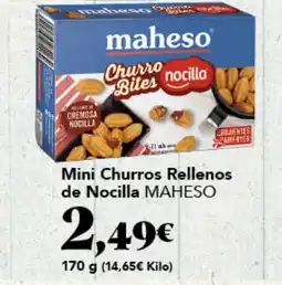Gadis MAHESO Mini Churros Rellenos de Nocilla oferta