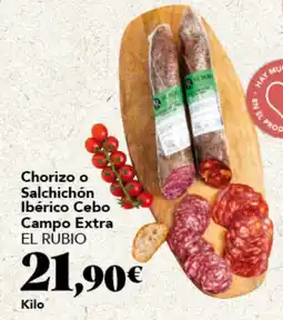 Gadis EL RUBIO Chorizo o Salchichón Ibérico Cebo Campo Extra oferta