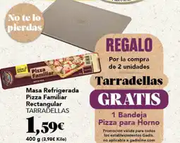 Gadis TARRADELLAS Masa Refrigerada Pizza Familiar Rectangular oferta