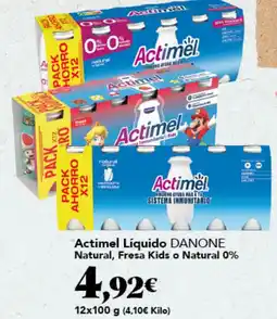 Gadis DANONE Actimel Líquido Natural, Fresa Kids o Natural 0% oferta